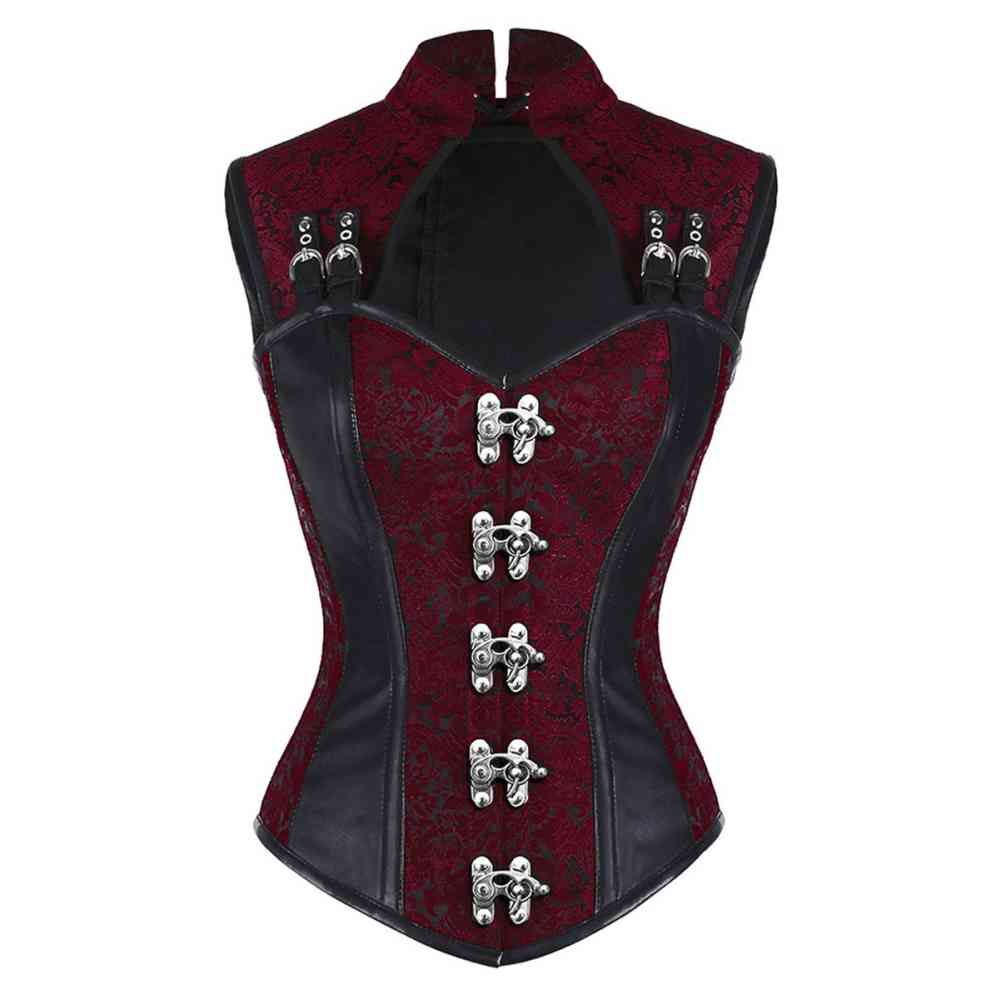 Attitude Corsets - Avalárion survêtement corset - Rouge/Noir